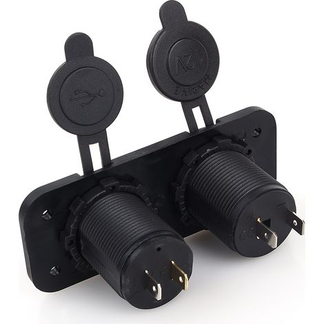 Chargeur Voiture 12V Double USB Allume-Cigare Adaptateur Prise Multiprise Charge Rapide pour Auto (1/5)