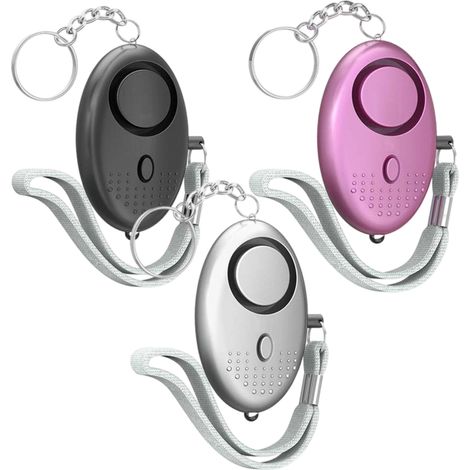3PCS Alarme personnelle Alarme de sécurité personnelle forte de 130 dB avec alarme de sécurité d\urgence pour lampe de poche à (1/5)