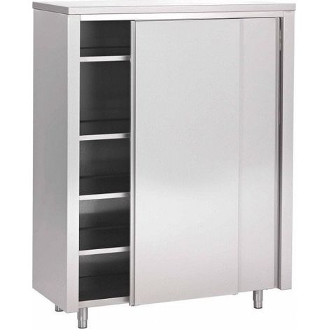 Armoire Inox Haute (P)700 X (H)1800 Mm 2 Portes Coulissantes, Aisi 430 - Prodirest