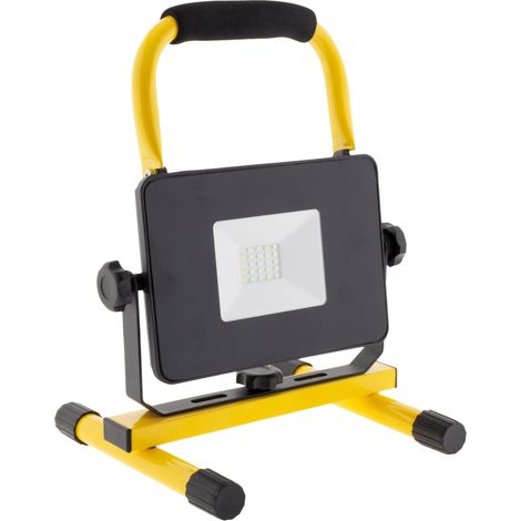 Zenitech – Projecteur LED rechargeable 20W – 1600 lumens – Autonomie 3h – Protection étanche IP65 – Pour chantiers humides et extérieurs