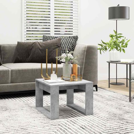 vidaXL Table d'appoint Gris béton 50x50x35 cm Bois d’ingénierie (1/5)