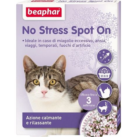 SPOT ON FIALETTE ANTISTRESS PER GATTI 'NO STRESS' BEAPHAR 3 PIP