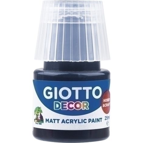 PINTURA ACRIL.GIOTTO 25 ml NEGRO - Pack de 6 unidades
