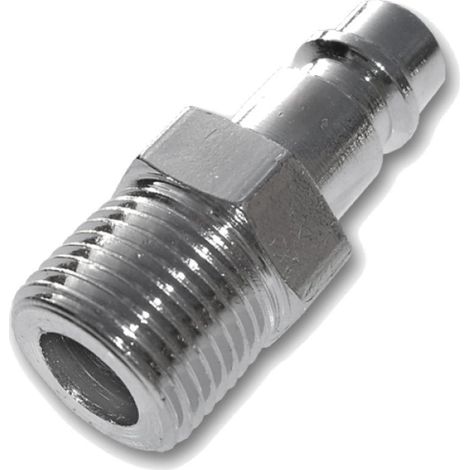Druckluftkupplung Außengewinde mit Stecknippel Stahl verchromt 1/2"
