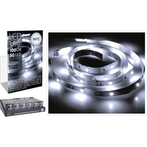 Bande de LED lumière blanche froide AX5-322600 à piles 3xAA 1,5V (piles non incluses) 1m BASICS (1/2)