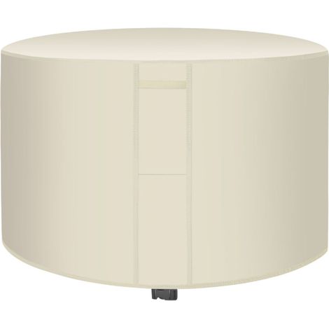 Schutzhülle für Gartentische, Schutzhülle für Gartenmöbel, wasserdichte Gartentischabdeckung, Schutzplane, 12075 cm, Beige