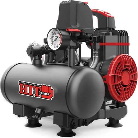 POWERX PH003S Compressore Silenziato 3 Litri 1,2HP Portatile 65 l/min 8 bar