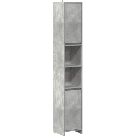 Bathroom Cabinet Concrete Grey 30x30x183.5 cm Engineered Wood vidaXL