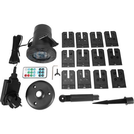 Projecteur lumineux LED flocon de neige extérieur étanche, déco de Noël jardin, avec télécommande, prise UE (1/5)