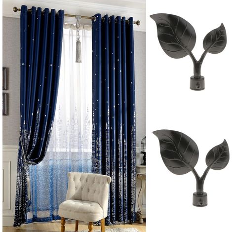 Embouts De Rideau, 2 Pièces, Draperie De Fenêtre, Extrémité De Tige De Poteau Décoratif 22mm (1/5)