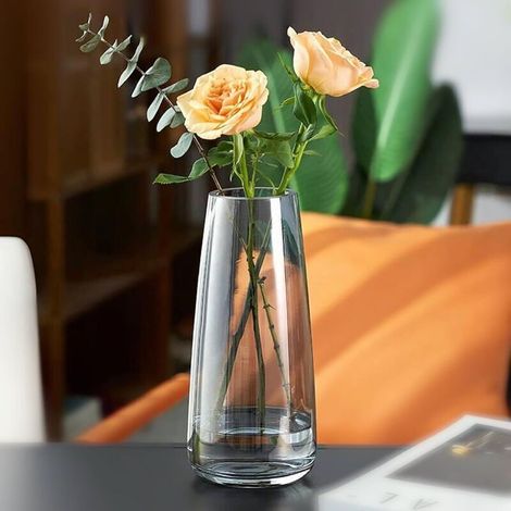 Vase à fleurs en verre,vases de centre de table en verre épais, décoration moderne pour la maison,arrangement floral (1/3)