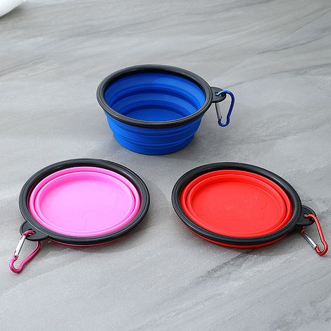 Filiyano-Lot de 3 gamelles pliables en silicone pour chien, sans BPA et compatibles lave-vaisselle (1/5)