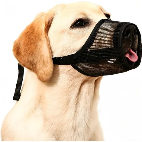 Muselière Pour Chien En Maille Nylon Confortable Anti-Aboiement Taille M (1/5)