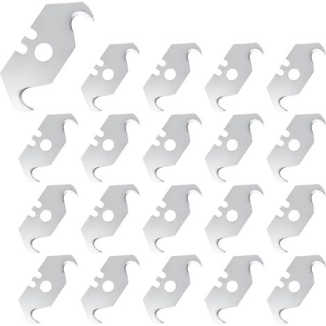 20 Pièces Lames à Crochets Lame de Cutter, Lame Croche pour Cuter de Rechange pour Découpe Précise de Tous Matériaux, Avec Rangement en Boîte (1/5)