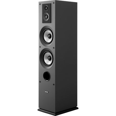 Enceinte Colonne, 3 Voies, Tour de Son avec Tweeter 19 mm 25,4 mm, Woofer 133,4 mm, Puissance de Crête 145 W, Réponse en Fréquence 70 Hz à 20 kHz, Boîtier en MDF, pour Système Audio Domestique (1/5)