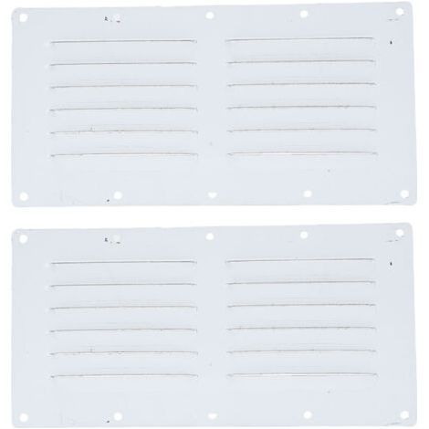 DEESSE SHOP-Grille d'aération à persiennes 2 pièces, Panneau de Ventilation rectangulaire estampé en Acier Inoxydable 316 avec Surface polie Miroir, pour Ouvertures de Plafond Mural (1/5)