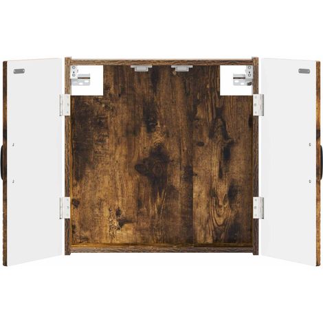 vidaXL Armario para dianas HAARLEM Roble Ahumado 52,5 x 10,5 x 53,5 cm (1/2)