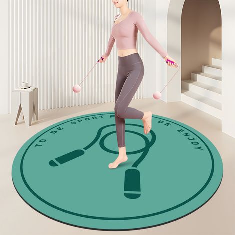 HSS-Tapis de gym à domicile, tapis absorbant les chocs et le bruit pour salles de sport,convient pour la corde à sauter et les exercices cardio - rond de 100 cm de diamètre-140x140cm