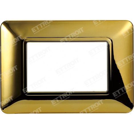 ETTROIT PLACCA PLASTICA 3P ORO LUCIDO compatibile matix bticino MT83312