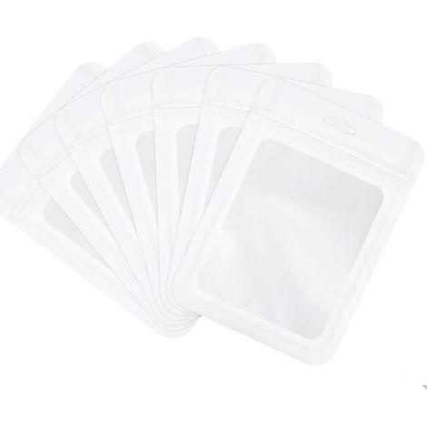 100 Les Sachets Aluminium Pochette Top Plat Mylar Sachet Alimentaires Réutilisablesé imperméables (1/2)