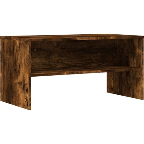 Mobile TV multimediale scaffale per televisione televisione buffet sala da pranzo soggiorno camera da letto rovere affumicato 80 x 40 x 40 cm derivati del legno marrone 020027401