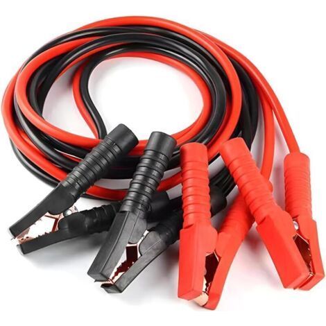 Car battery jumper cables, copper jumper cables for cars and motorcycles, jumper cables with quick plug for permanent installation, suitable for cars and trucks (1/4)