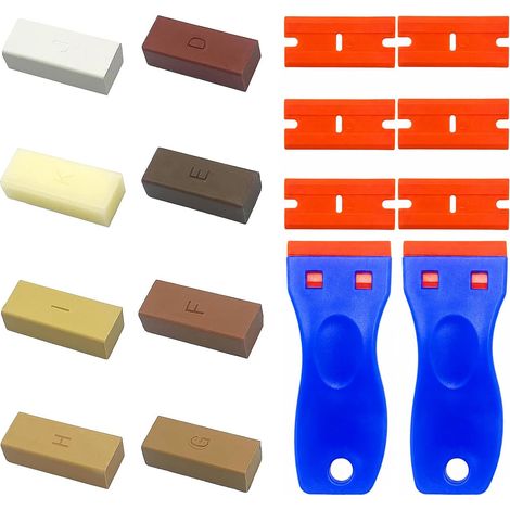 Kit de réparation de sol stratifié en cire dure, kit de réparation pour parquet en bois, 8 couleurs, kit de réparation de carrelage émaillé, kit de réparation de sol en chêne (1/5)