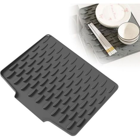 Tapis De Séchage En Silicone - Résistant À La Chaleur Jusqu'à 230 °C - Pour Comptoir Cuisine Plats Vaisselle Fruits - Non Glissant - 45 x 30 cm - 1 Pièce (1/5)