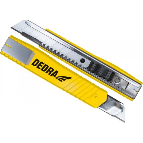 Cuchillo utilitario Dedra m9009 cuerpo metálico bloqueo de hoja