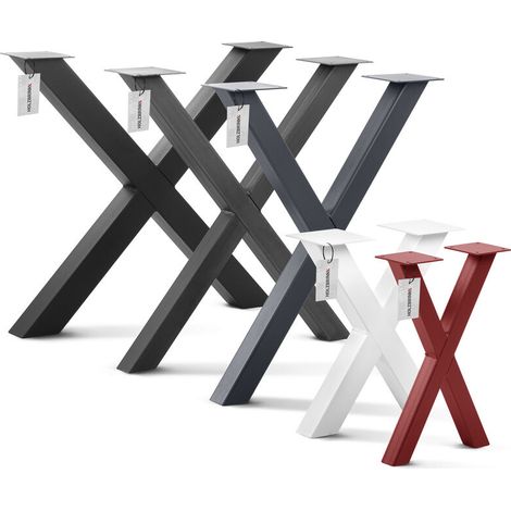 Pied de table - Acier noir 30x43 cm - Thermolaqué (1/5)