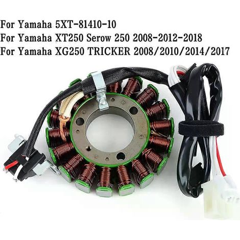 Bobine de stator pour Yamaha XT250 Serow 250 2008/2012-2018 XG250 TRICKER 2008/2010/2014/2017 5XT-81410-10 Bobine de générateur XT XG 250 (1/5)