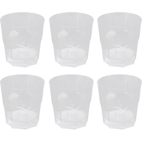 Lot de 6 verres à whisky lumineux LED multicolores, gobelets octogonaux amusants activés par l'eau (1/5)
