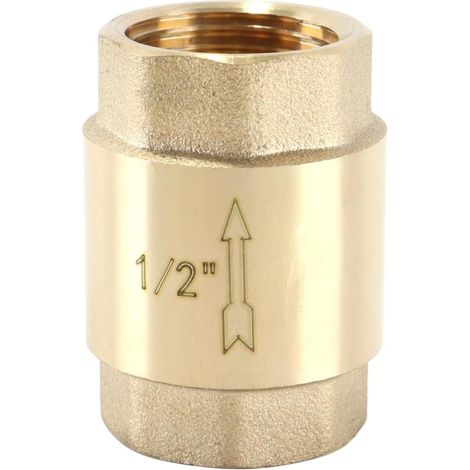 Clapet anti-retour en laiton, filetage interne 1/2 pouce (DN15), PN 25, pour systèmes d'alimentation en eau, de chauffage et d'air comprimé (1/2 pouce) (1/5)
