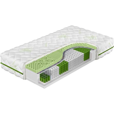 Colchón ComfiDream Green Line Hard , Con muelle (Pocket), Respirable, Capa de coco, La espuma de poliuretano, Dos niveles de firmeza, Dos caras, 7 zonas anatómicas (1/3)