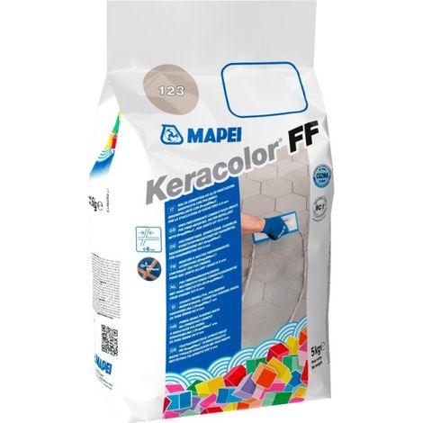 Mapei Keracolor FF 111 Gris Argent – Mortier de jointoiement hydrofuge pour carrelage et mosaïque, joints de 1 à 6 mm – 5 kg