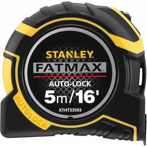 Stanley – Mètre déroulant 5 m XTHT033503 – Aimant autobloquant – Revêtement BladeArmor pour durabilité – Crochet magnétique agrandi