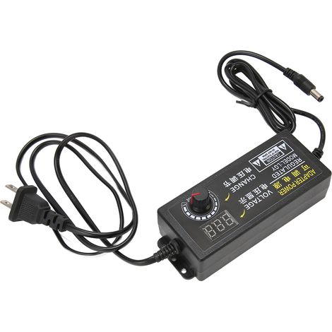 Alimentation réglable DC3V vers 12V, convertisseur AC/DC variable pour pompe à eau et ventilateur, prise US 100 à 240V (1/5)
