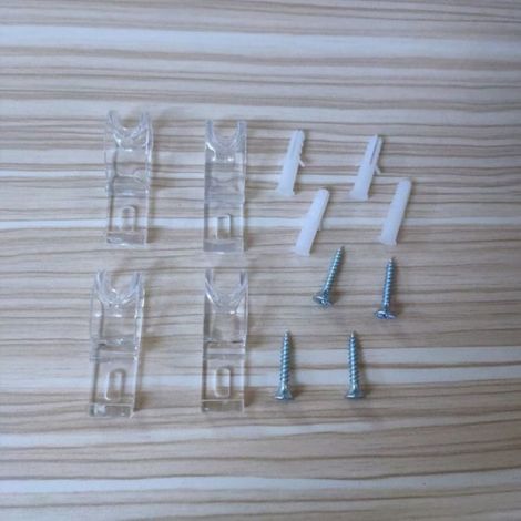 Crochet De Positionnement - Cristal Transparent - Pour Store Enrouleur - Chaînette À Billes - Fixation Par Vis - 1 Pièce (1/5)