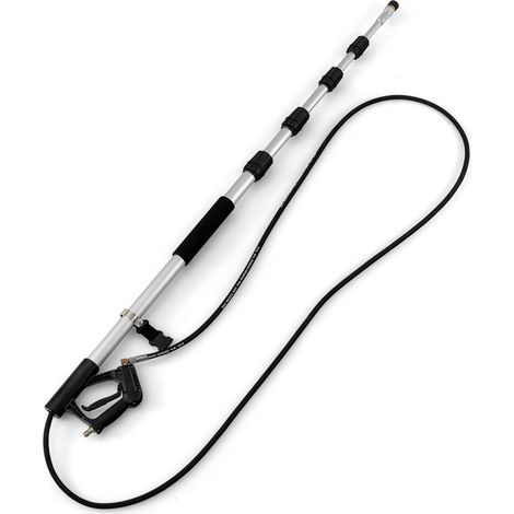 Goplus – Rallonge de pulvérisation 5,5m pour lance haute pression – 5 buses d'angle – Pression 4200 PSI – Aluminium antirouille (1/5)