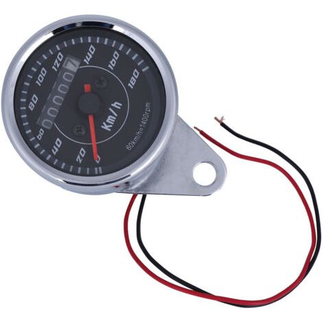 DEESSE SHOP-Compteur de Vitesse, Keenso Tachymètre Compteur Kilométrique Universel Jauges de Vitesse Double Couleur avec Lumière LED km/h pour Moto. (1/5)