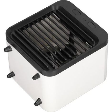 Climatiseur portable, grande capacité de 200 ml, humidification réglable sur 3 niveaux, refroidisseur de bureau USB, 4 W, bicolore noir et blanc