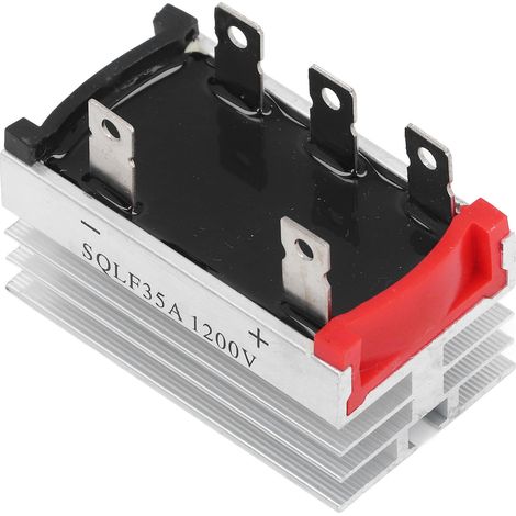 Pont redresseur triphasé haute puissance à transistors en silicium avec radiateur, composants de générateur 35 A 1200 V (1/5)