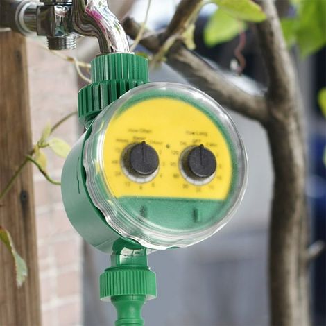 Programmateur d'arrosage automatique à double cadran, minuterie d'irrigation électronique pour jardin et potager (1/5)