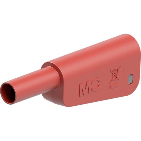 STÄUBLI Einzelstecker, 66.2022-22, 4 mm , rot, 1000 V, CAT II, 32 A / 600 V, CAT III, 32 A (1/4)