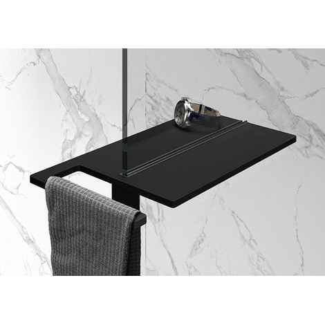 Select + Porte-serviettes avec étagère 40 x 22 cm, Noir mat (SL2401123) (1/3)