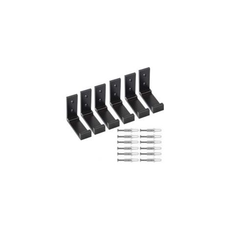 6 Pièces Crochet Pliant, Crochets Muraux Pliables en Aluminium,patere porte manteau,porte casque, pour Casque Audio, Manteau, Cuisine, Salle de Bains, Chambre à Coucher (Noir) (1/5)