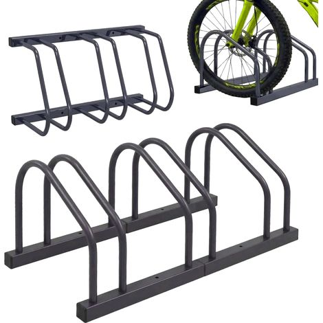 Support vélo sol/mur, plusieurs vélos, pneus jusqu'à 65 mm, garage (1/5)