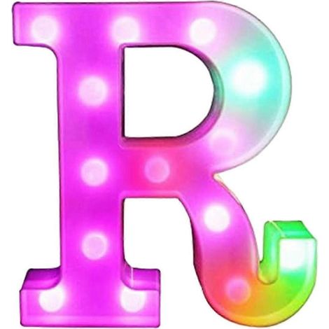 [LCS] Lettres lumineuses LED colorées avec télécommande - Initiales lumineuses pour bars et fêtes - Décoration pour la maison (1/5)