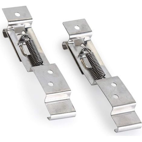 Two trailer license plate holders, one pair of spring loaded stainless steel (120mm) deep license plate holders (1/5)