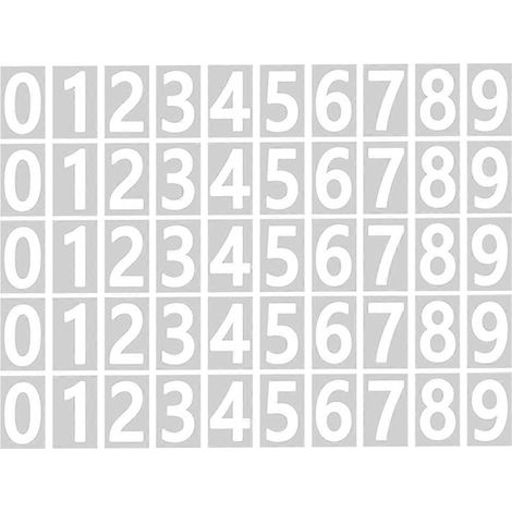 Numéros de boîte aux lettres extérieurs, 10 jeux d'autocollants réfléchissants de 0 à 9 avec languette adhésive pour une séparation facile du support (5 cm) (1/5)